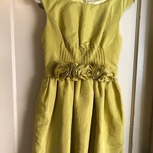 RYU Saffron Green Cap Sleeve Mini Party Dress Sm